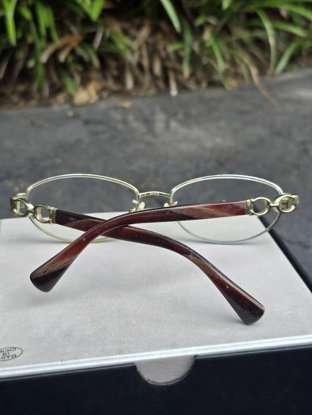 COACH HC5062 Stacy 9205 Gold Burgundy Horn size 52/16/135 Eyeglasses
